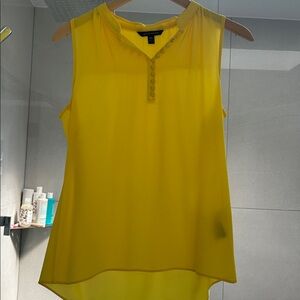 Banana Republic Vibrant Yellow Button-Front Top